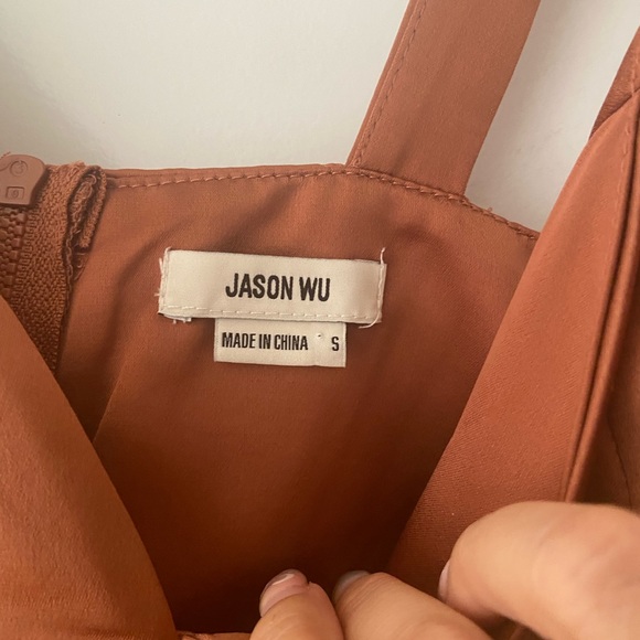 Jason Wu Crop Top Womens M Satin Bustier orange rust Trendy - Picture 3 of 6